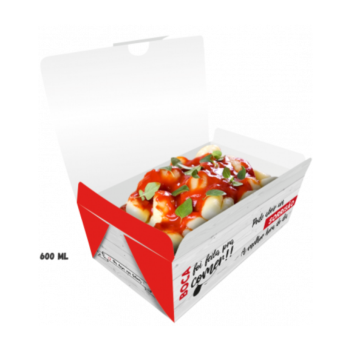 Embalagem Delivery Antivazamento 600ml (pacote 100 pçs)