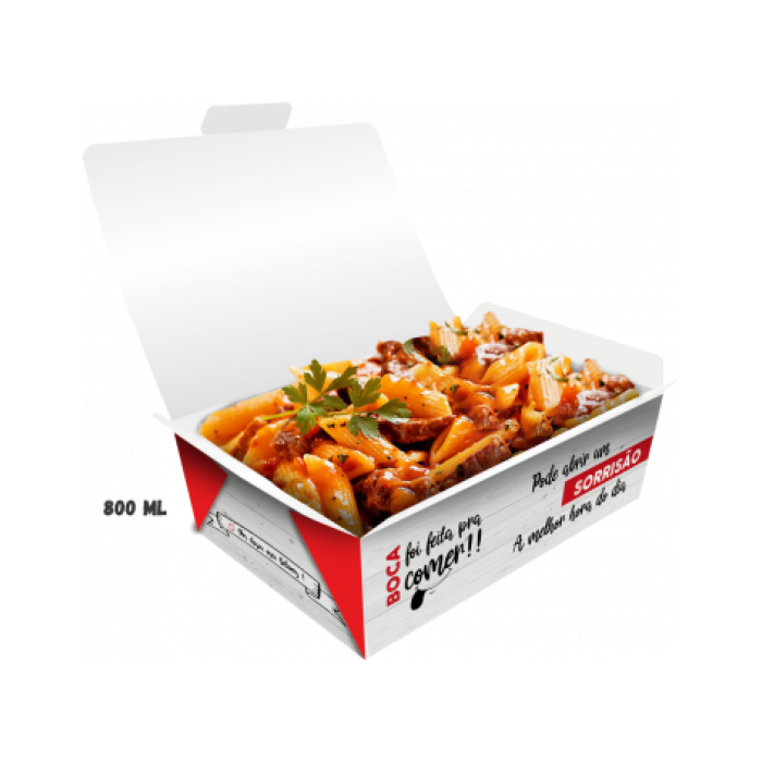 Embalagem Delivery Antivazamento 800ml (pacote 100 pçs)